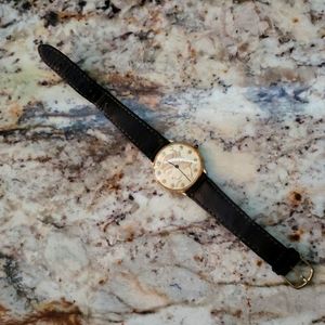 Vintage 80's SWISS Watch DUFONTE Replica Gold Liberty Coin